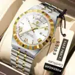 POEDAGAR Luminous Quartz Men's Watch | Waterproof Steel Watch - Image 2