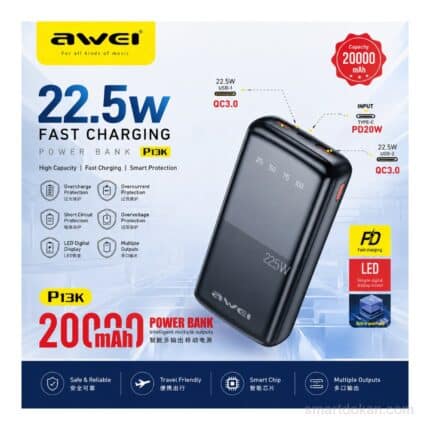 Awei P13K 20000mAh 22.5W Power Bank